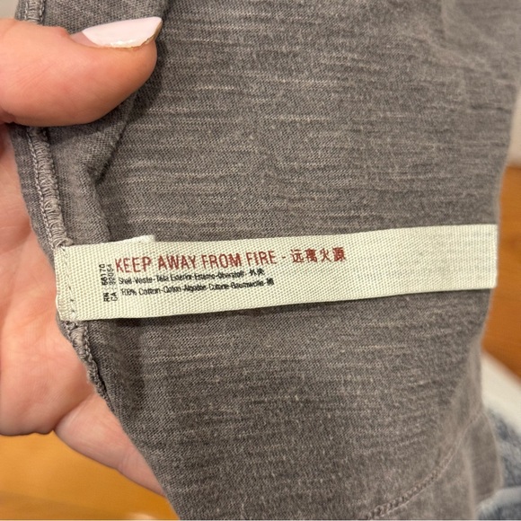 Free People Intimately Grey Longline Duster Cardigan Snap Button XS Boho Cotton - Picture 9 of 12